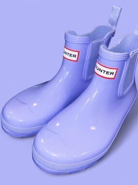 💜Hunter Lavender Gloss Chelsea Rain Boots💜